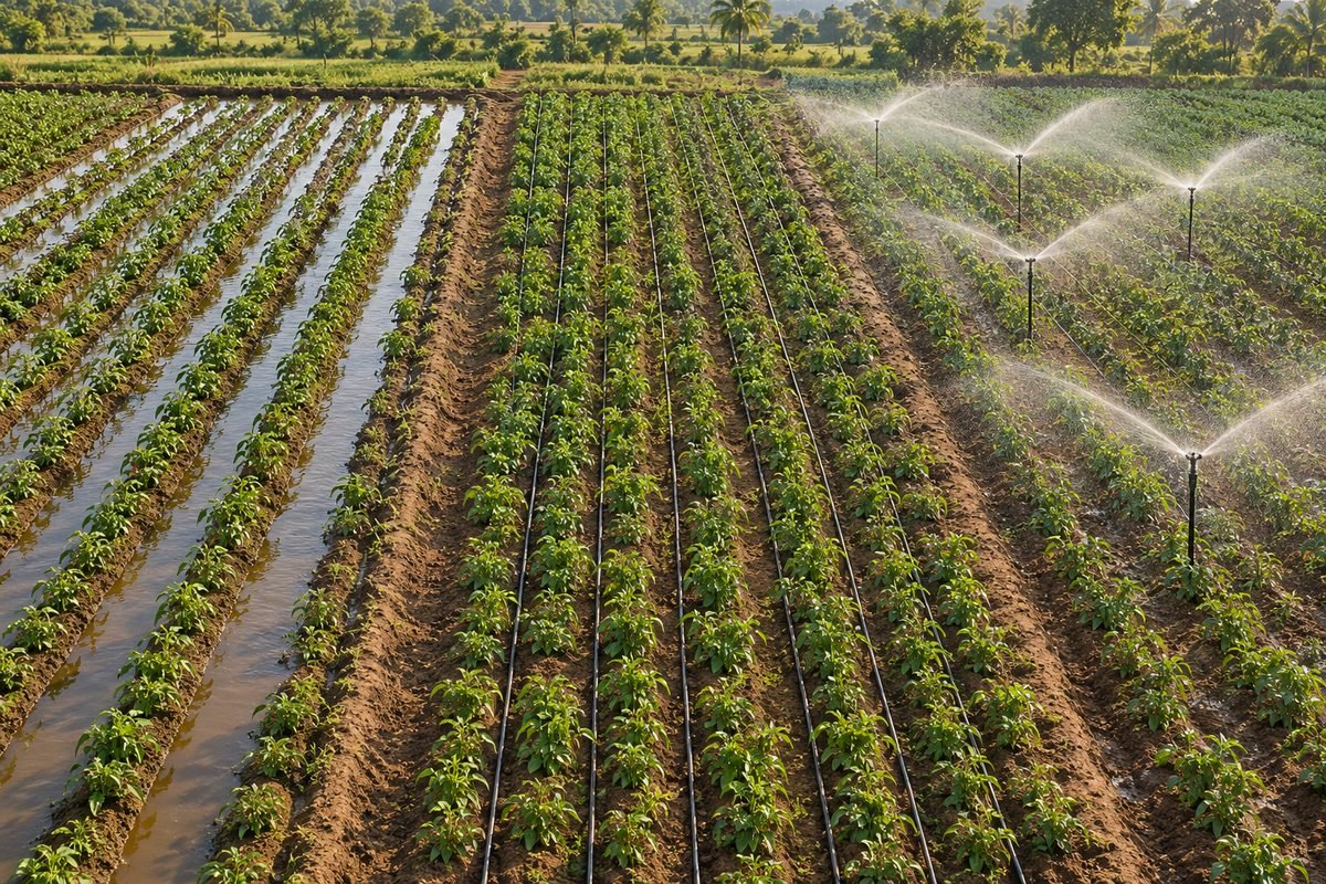 الري بالخطوط أم بالرش أم بالتنقيط: كيف تختار